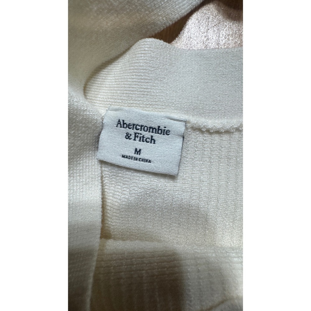 Abercrombie & Fitch Cream Ribbed Sweetheart Sweater Tank Top Medium - Picture 2 of 4